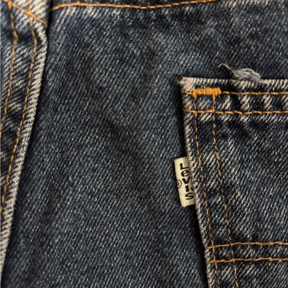 Vintage 90’s Levi 550 White Tab Blue Denim Jean Shorts Men’s Size 34 Made In USA - Picture 5 of 5